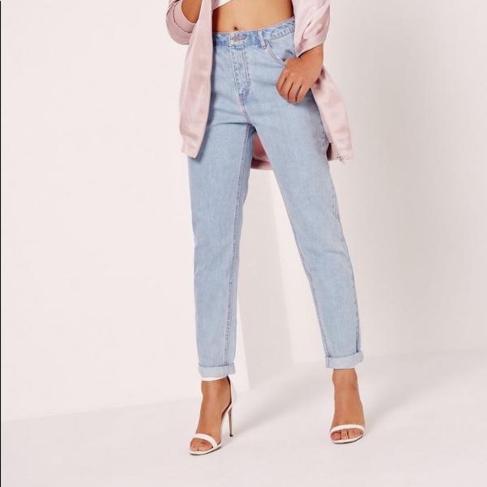 Missguided riot high rise mom jeans